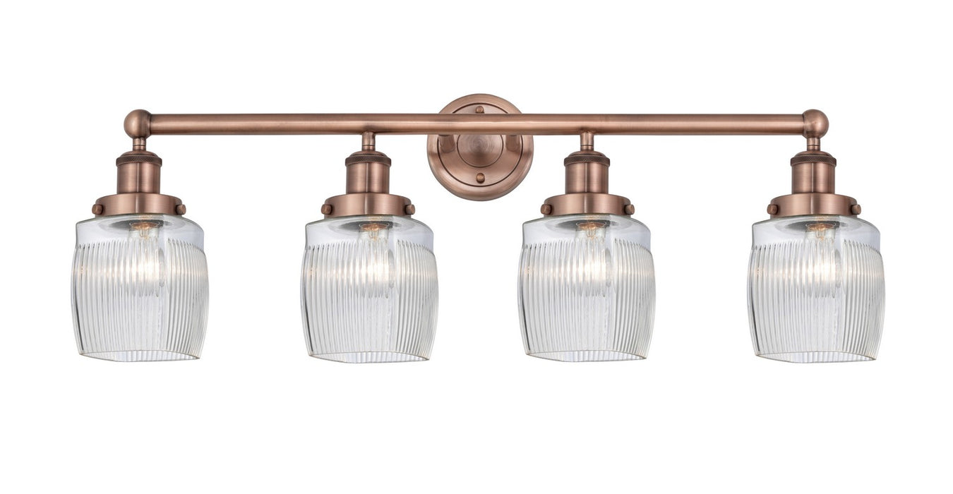 Innovations 616-4W-AC-G302 Four Light Bath Vanity, Antique Copper