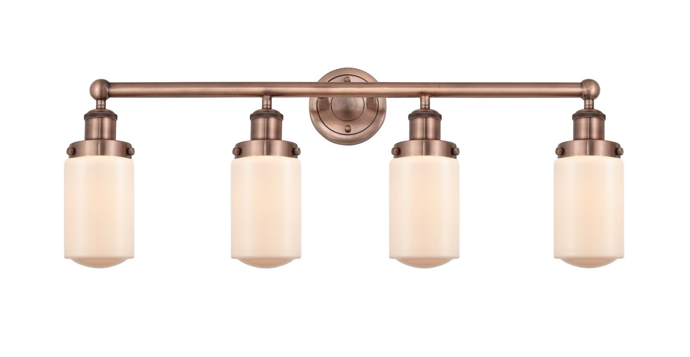 Innovations 616-4W-AC-G311 Four Light Bath Vanity, Antique Copper