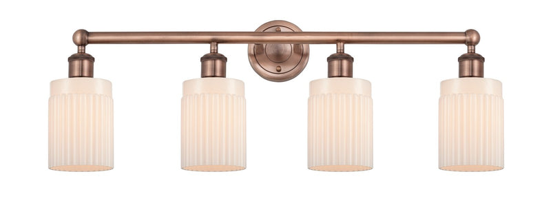 Innovations 616-4W-AC-G341 Four Light Bath Vanity, Antique Copper