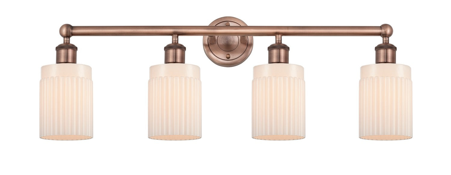 Innovations 616-4W-AC-G341 Four Light Bath Vanity, Antique Copper