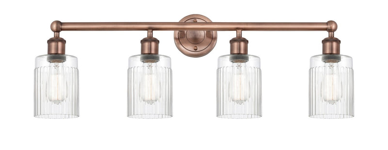 Innovations 616-4W-AC-G342 Four Light Bath Vanity, Antique Copper
