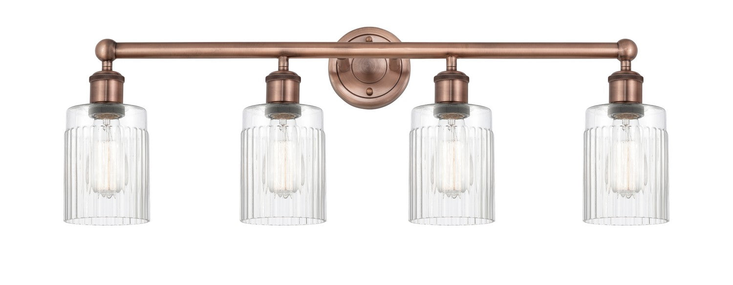 Innovations 616-4W-AC-G342 Four Light Bath Vanity, Antique Copper