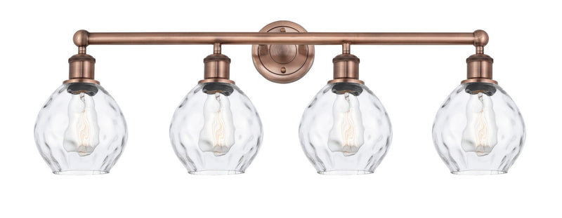 Innovations 616-4W-AC-G362 Four Light Bath Vanity, Antique Copper
