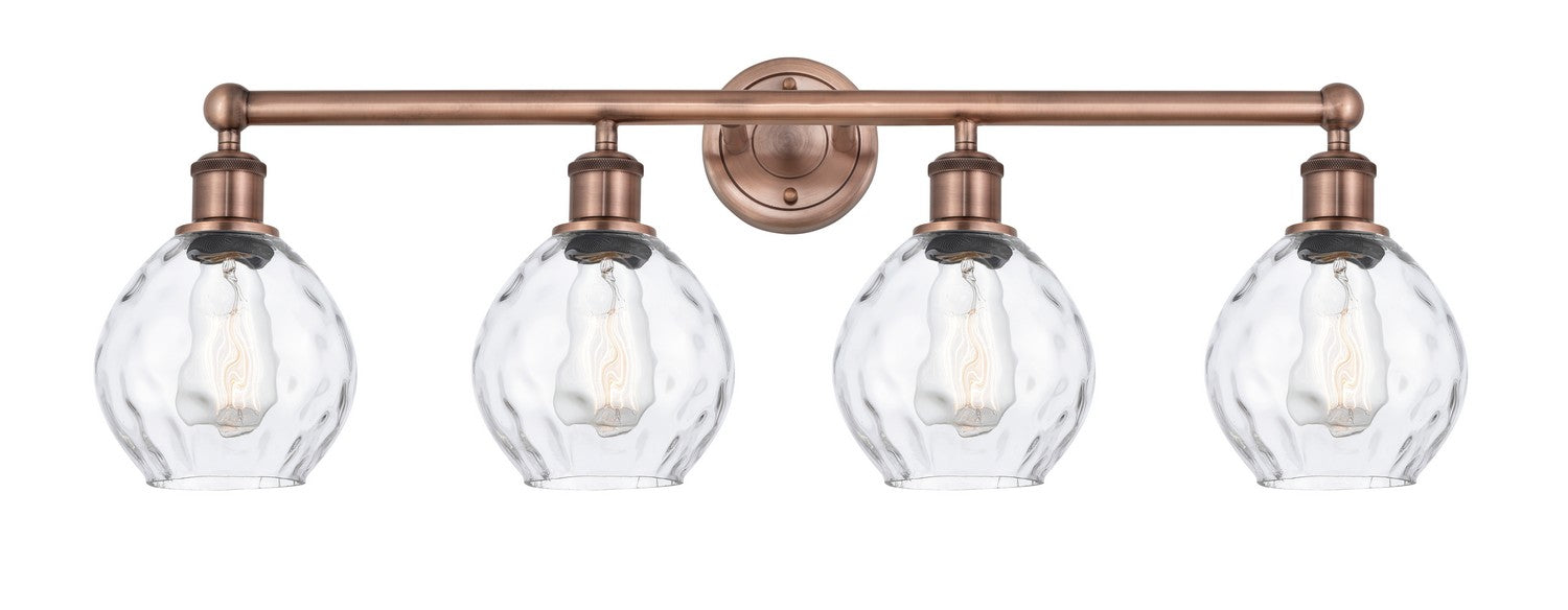 Innovations 616-4W-AC-G362 Four Light Bath Vanity, Antique Copper