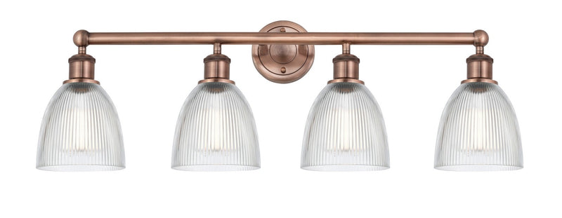 Innovations 616-4W-AC-G382 Four Light Bath Vanity, Antique Copper