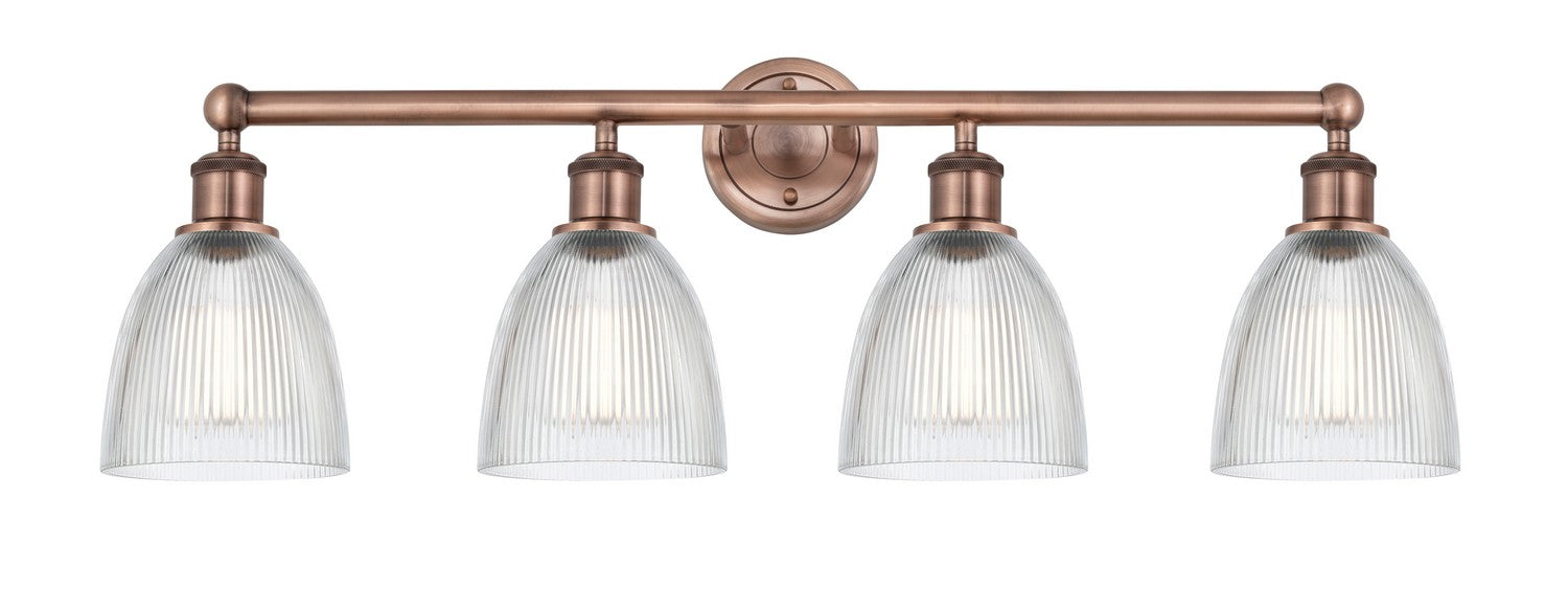 Innovations 616-4W-AC-G382 Four Light Bath Vanity, Antique Copper