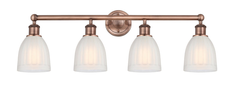 Innovations 616-4W-AC-G441 Four Light Bath Vanity, Antique Copper