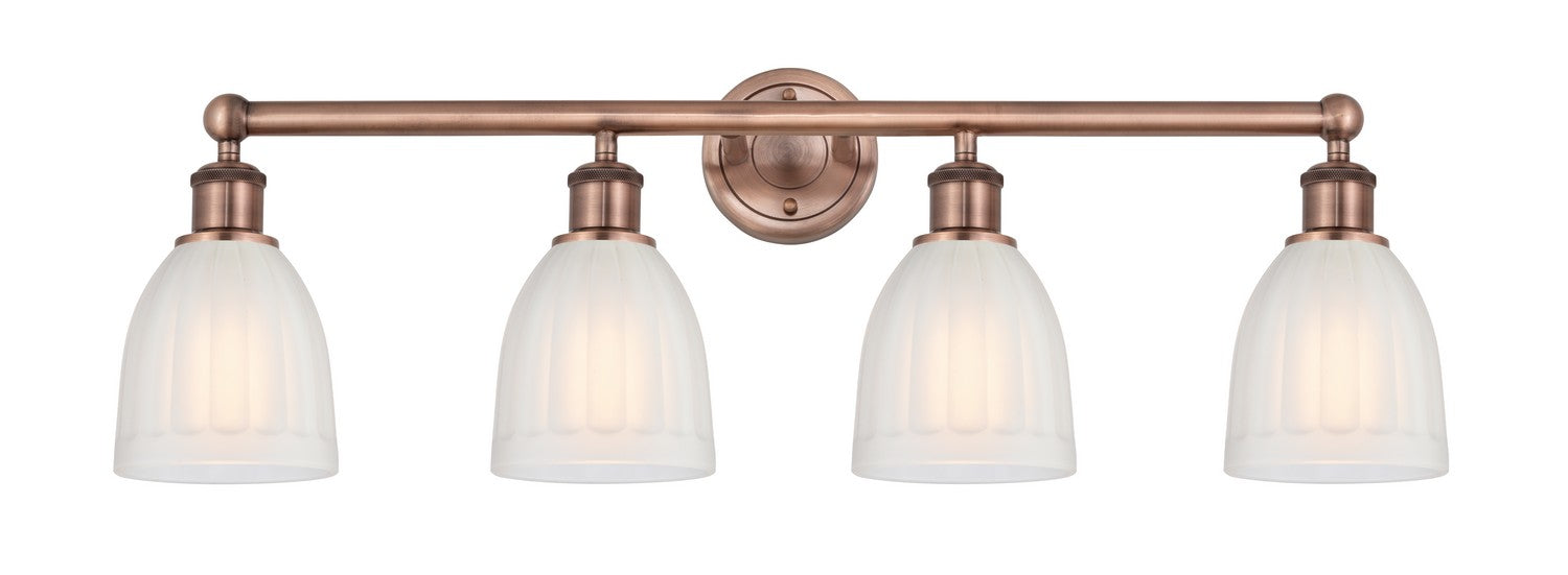 Innovations 616-4W-AC-G441 Four Light Bath Vanity, Antique Copper