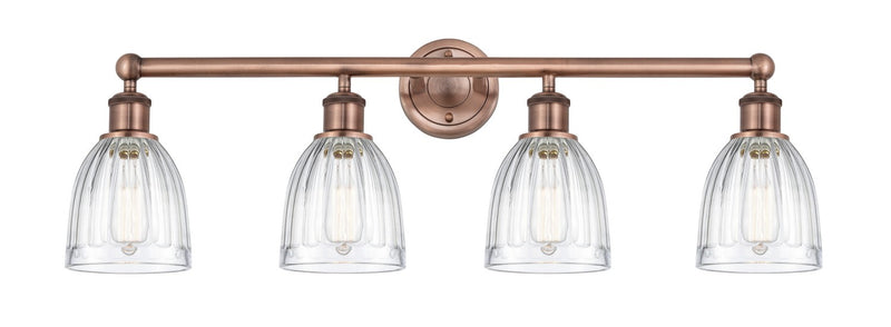 Innovations 616-4W-AC-G442 Four Light Bath Vanity, Antique Copper