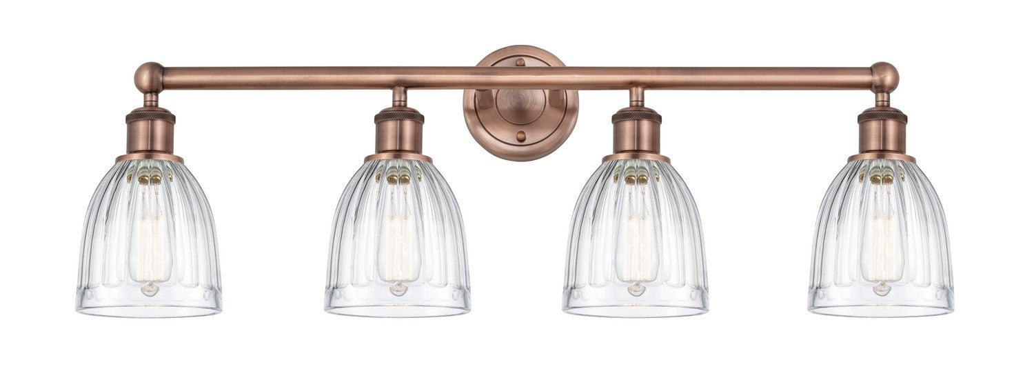 Innovations 616-4W-AC-G442 Four Light Bath Vanity, Antique Copper