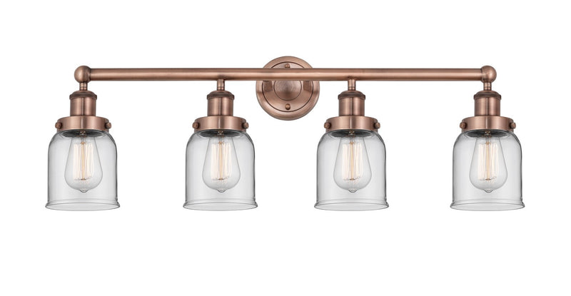 Innovations 616-4W-AC-G52 Four Light Bath Vanity, Antique Copper