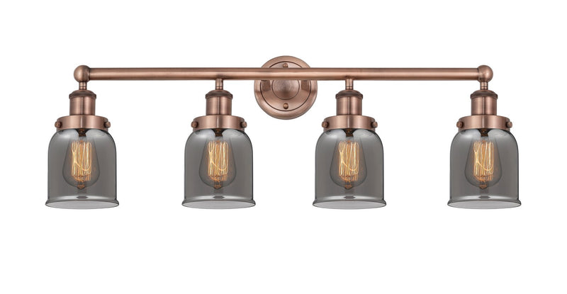 Innovations 616-4W-AC-G53 Four Light Bath Vanity, Antique Copper