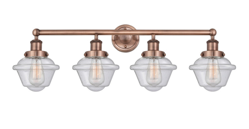 Innovations 616-4W-AC-G534 Four Light Bath Vanity, Antique Copper