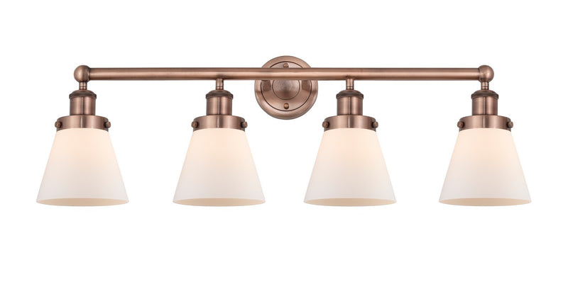 Innovations 616-4W-AC-G61 Four Light Bath Vanity, Antique Copper