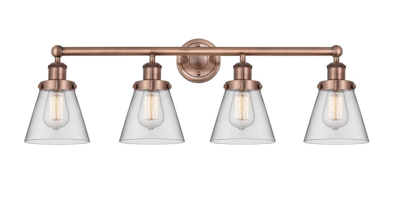 Innovations 616-4W-AC-G62 Four Light Bath Vanity, Antique Copper