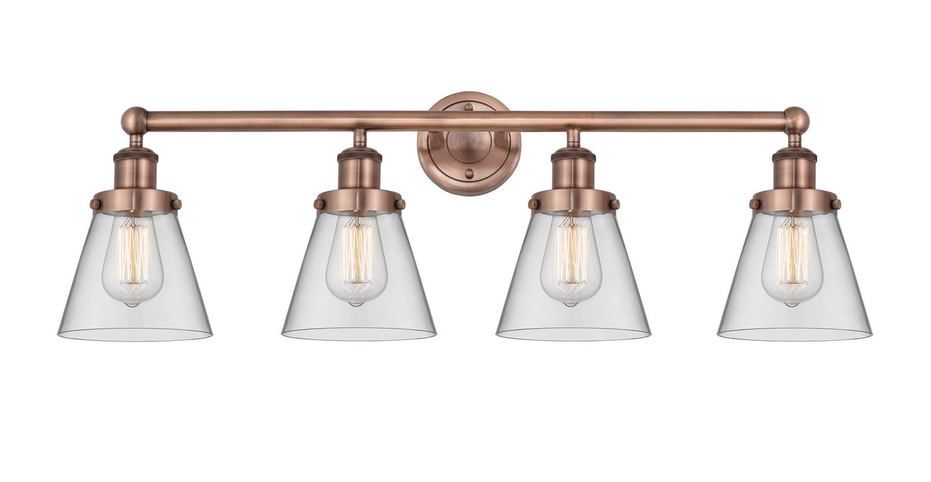 Innovations 616-4W-AC-G62 Four Light Bath Vanity, Antique Copper