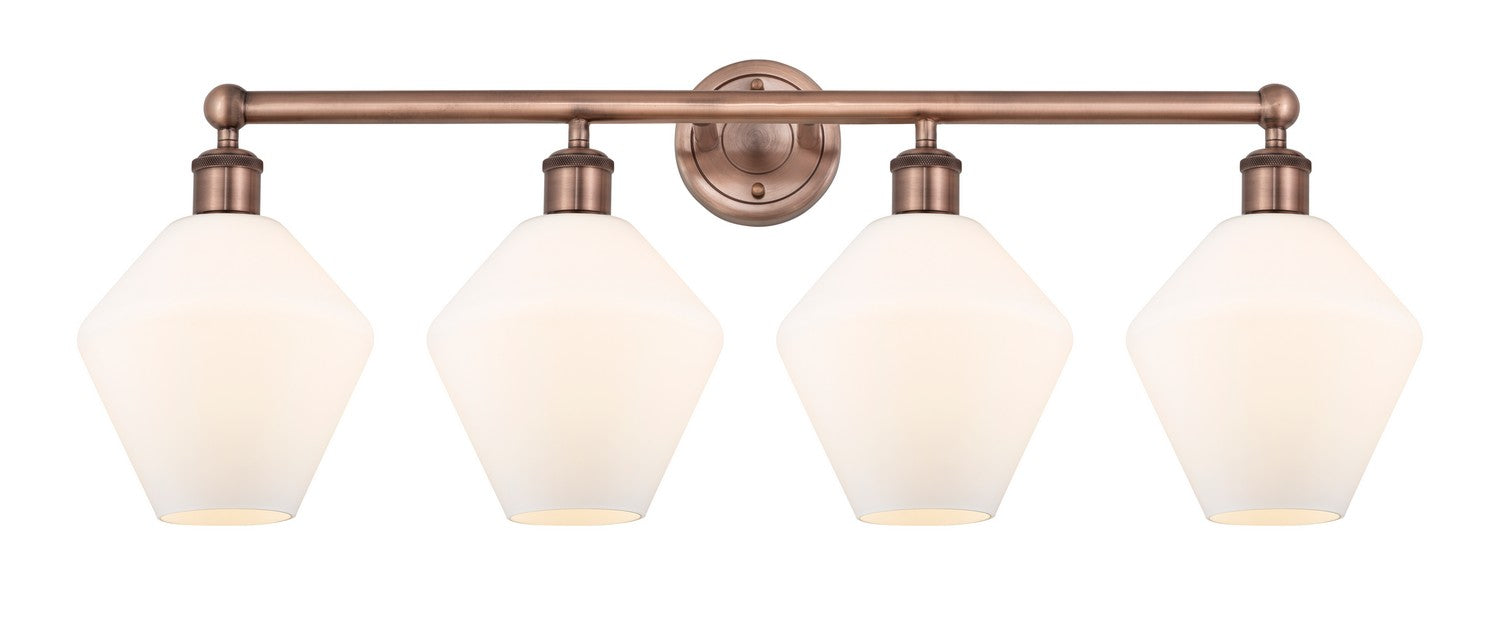 Innovations 616-4W-AC-G651-8 Four Light Bath Vanity, Antique Copper