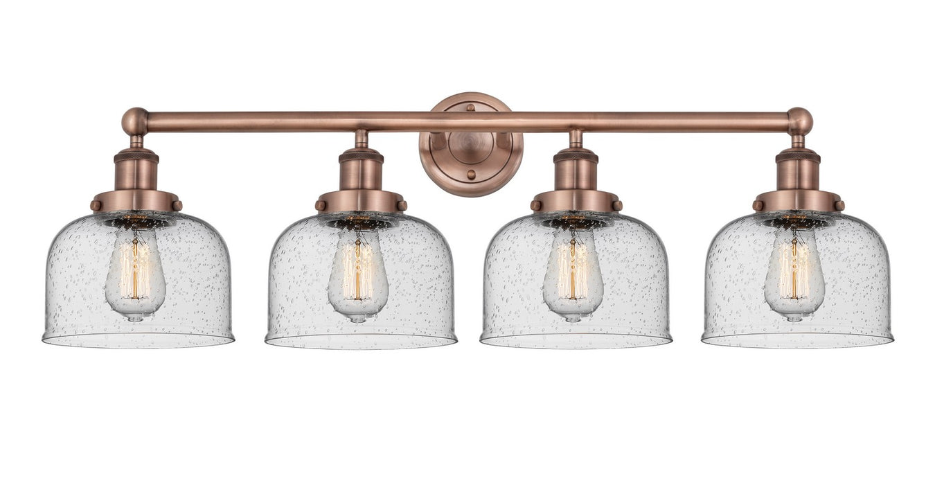 Innovations 616-4W-AC-G74 Four Light Bath Vanity, Antique Copper