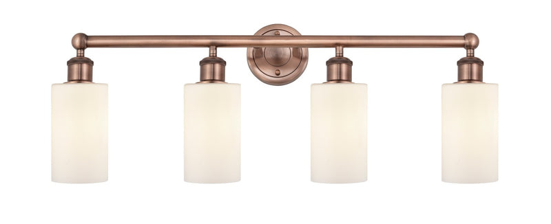 Innovations 616-4W-AC-G801 Four Light Bath Vanity, Antique Copper