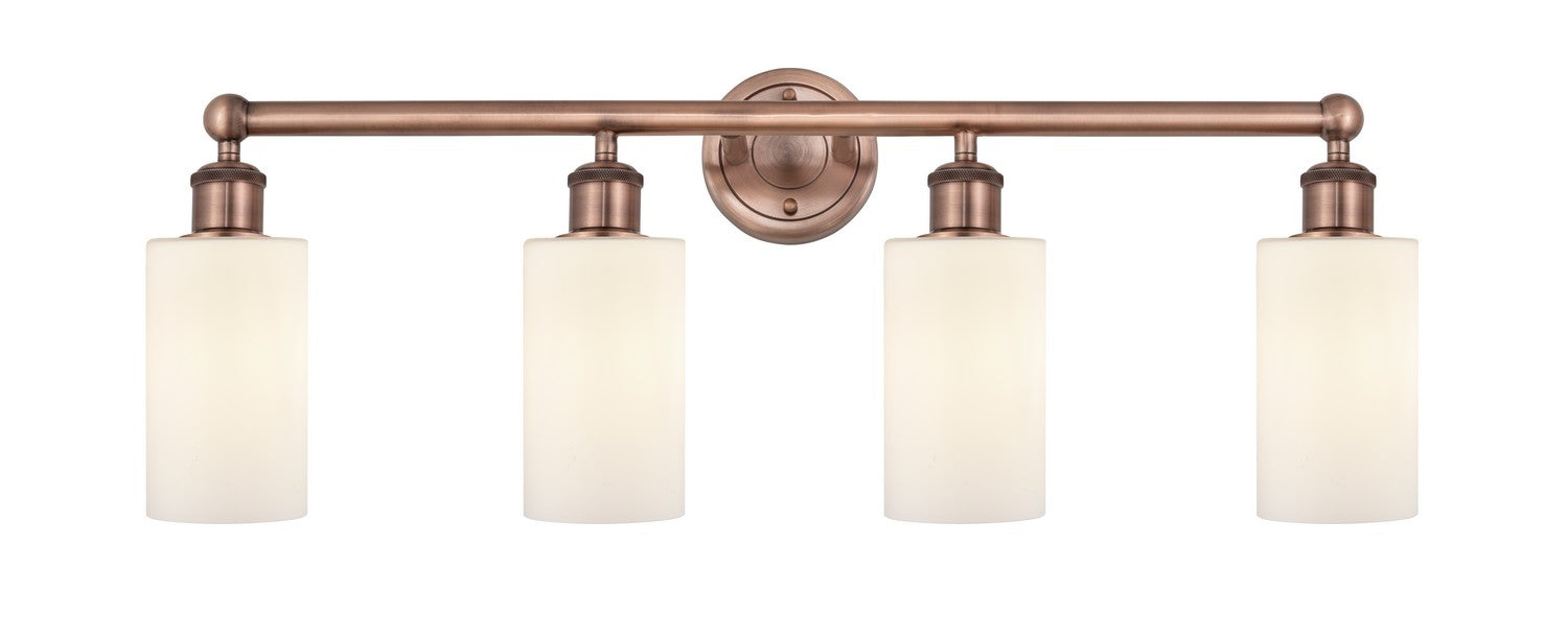 Innovations 616-4W-AC-G801 Four Light Bath Vanity, Antique Copper