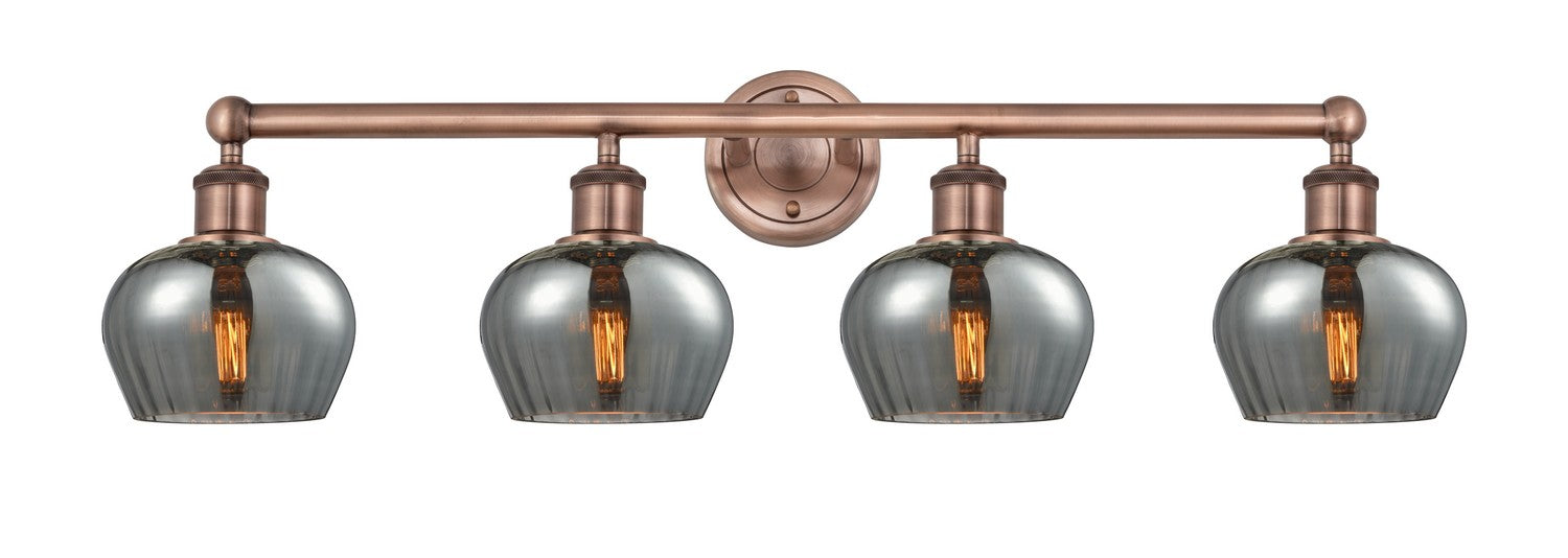 Innovations 616-4W-AC-G93 Four Light Bath Vanity, Antique Copper