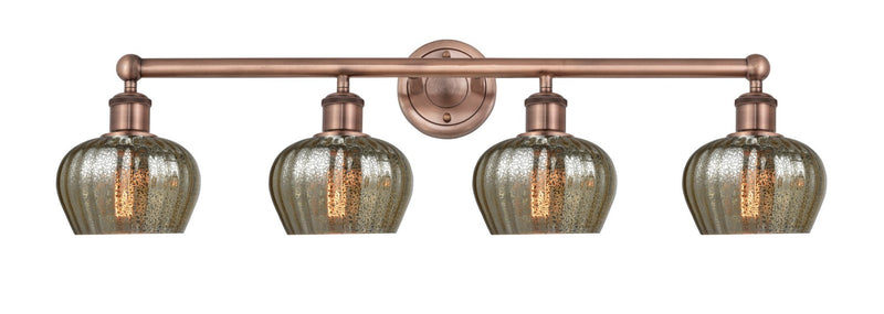 Innovations 616-4W-AC-G96 Four Light Bath Vanity, Antique Copper
