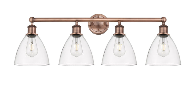 Innovations 616-4W-AC-GBD-752 Four Light Bath Vanity, Antique Copper