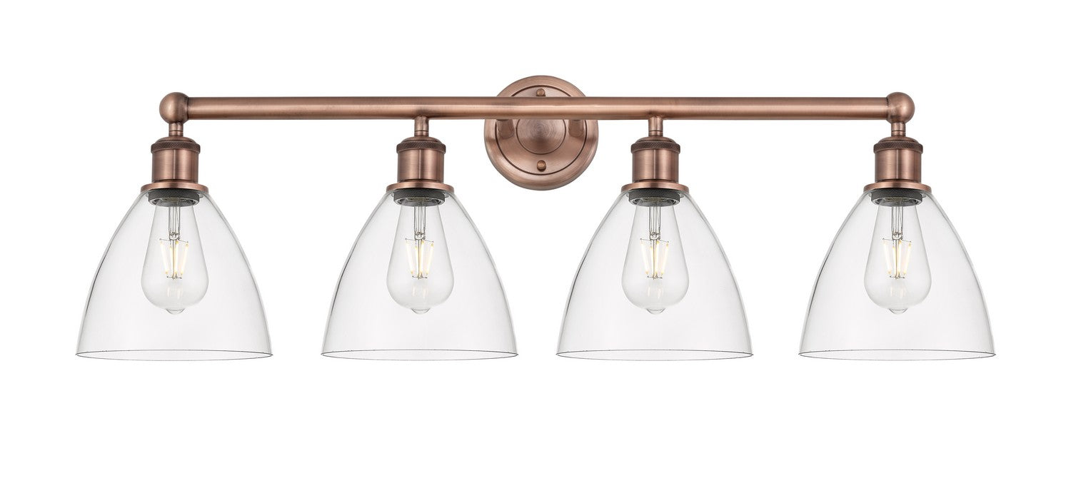 Innovations 616-4W-AC-GBD-752 Four Light Bath Vanity, Antique Copper