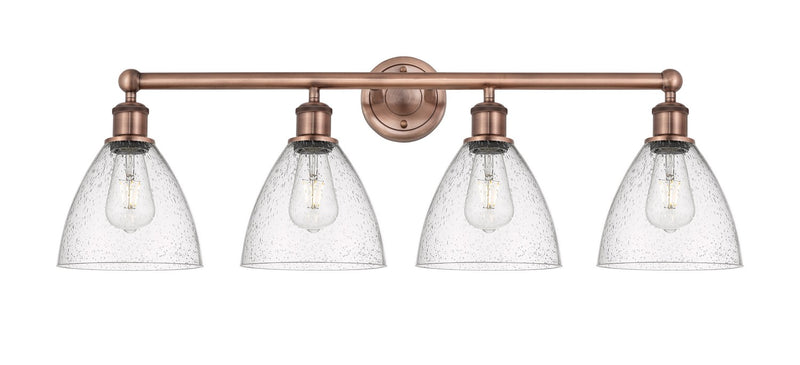 Innovations 616-4W-AC-GBD-754 Four Light Bath Vanity, Antique Copper