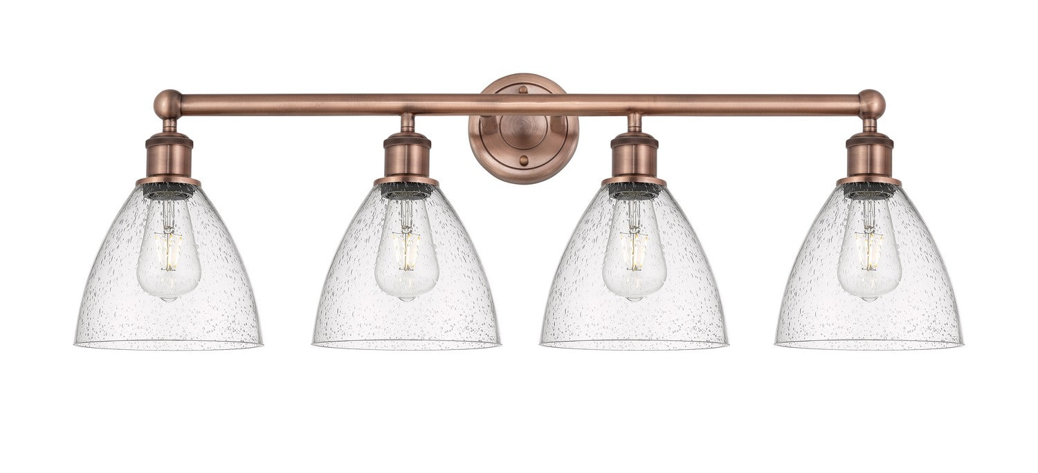 Innovations 616-4W-AC-GBD-754 Four Light Bath Vanity, Antique Copper