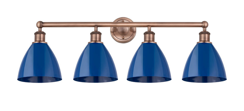 Innovations 616-4W-AC-MBD-75-BL Four Light Bath Vanity, Antique Copper