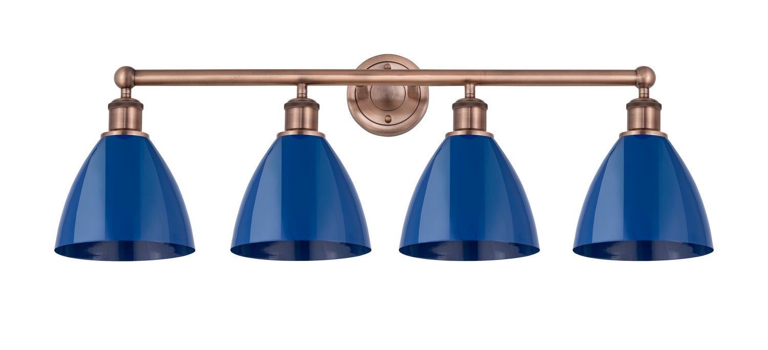 Innovations 616-4W-AC-MBD-75-BL Four Light Bath Vanity, Antique Copper