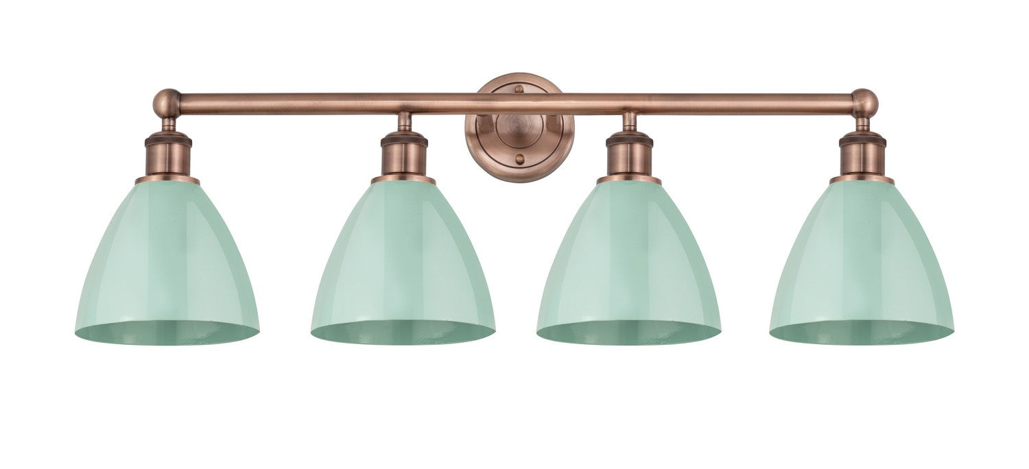 Innovations 616-4W-AC-MBD-75-SF Four Light Bath Vanity, Antique Copper