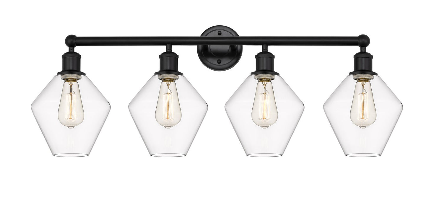 Innovations 616-4W-BK-G652-8 Four Light Bath Vanity, Matte Black