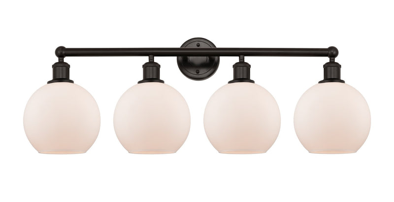 Innovations 616-4W-OB-G121-8 Four Light Bath Vanity, Oil Rubbed Bronze