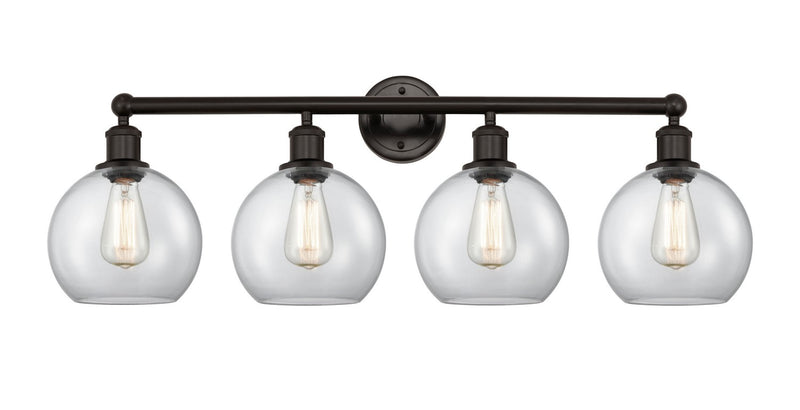Innovations 616-4W-OB-G122-8 Four Light Bath Vanity, Oil Rubbed Bronze