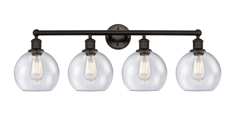 Innovations 616-4W-OB-G124-8 Four Light Bath Vanity, Oil Rubbed Bronze