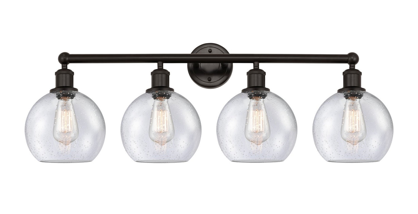 Innovations 616-4W-OB-G124-8 Four Light Bath Vanity, Oil Rubbed Bronze