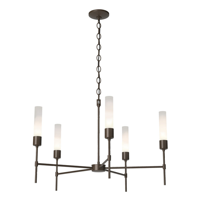 Hubbardton Forge 105045-SKT-05-FD0611 Five Light Chandelier, Bronze