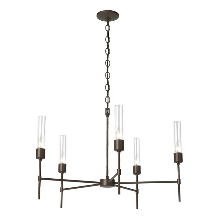 Hubbardton Forge 105045-SKT-05-ZM0611 Five Light Chandelier, Bronze