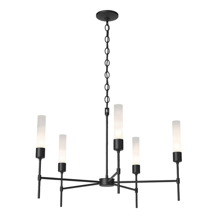Hubbardton Forge 105045-SKT-10-FD0611 Five Light Chandelier, Black