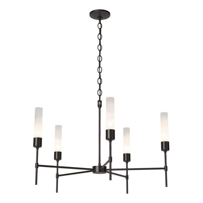 Hubbardton Forge 105045-SKT-14-FD0611 Five Light Chandelier, Oil Rubbed Bronze