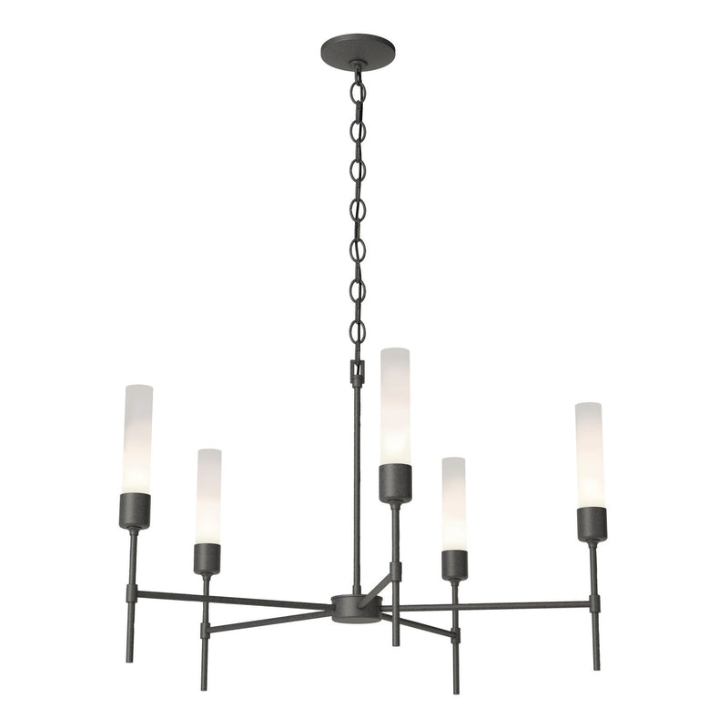 Hubbardton Forge 105045-SKT-20-FD0611 Five Light Chandelier, Natural Iron