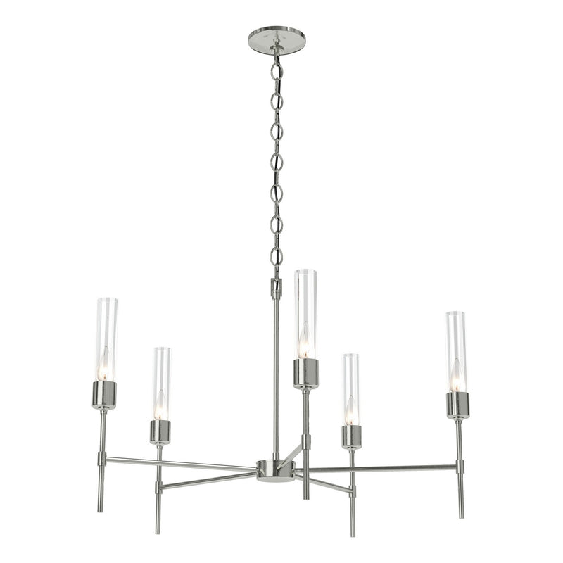 Hubbardton Forge 105045-SKT-85-ZM0611 Five Light Chandelier, Sterling