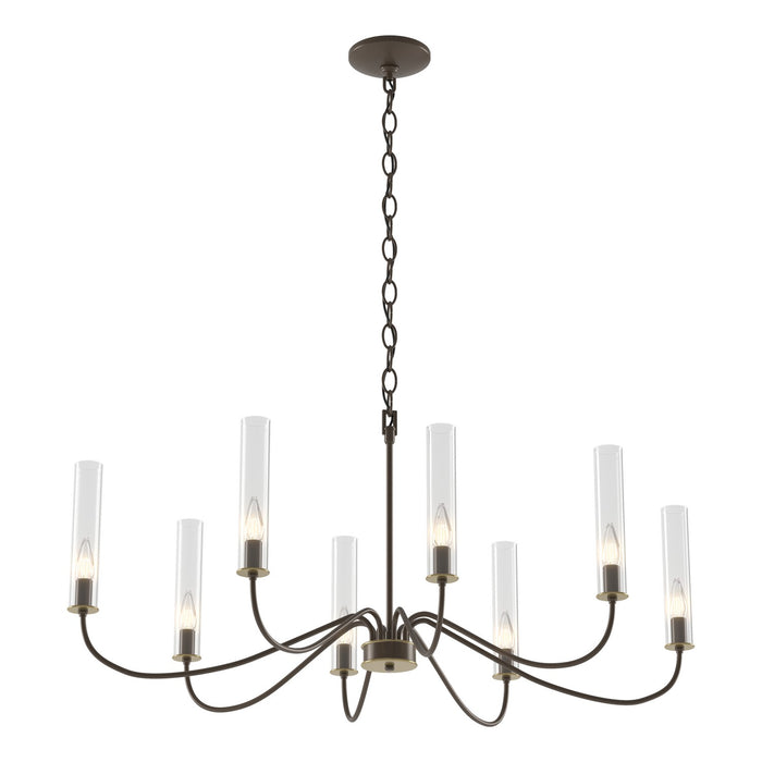 Hubbardton Forge 105050-SKT-05-BR-ZM0611 Eight Light Chandelier, Bronze