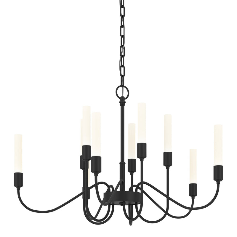 Hubbardton Forge 106030-SKT-10 Ten Light Chandelier, Black