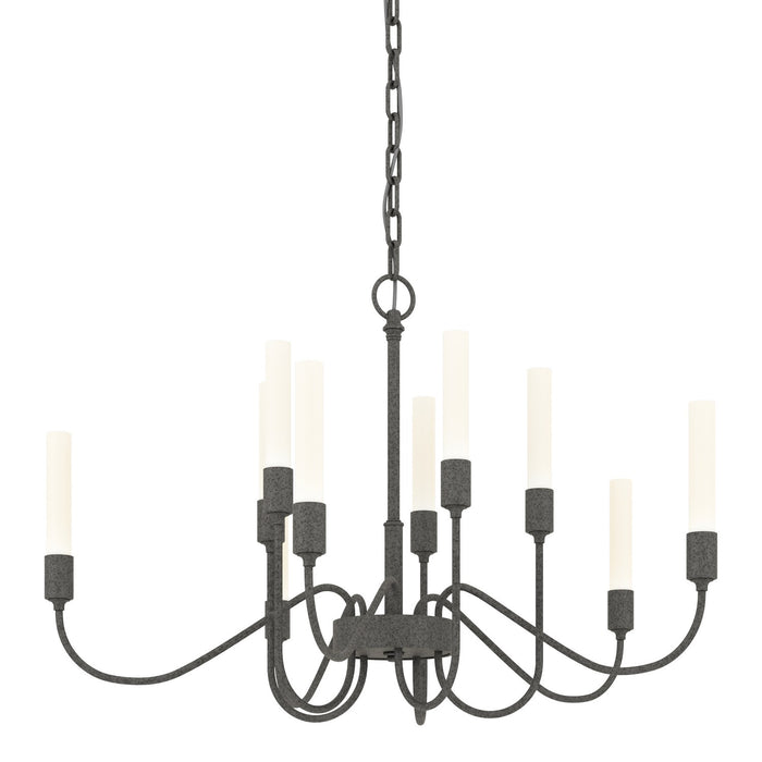 Hubbardton Forge 106030-SKT-20 Ten Light Chandelier, Natural Iron