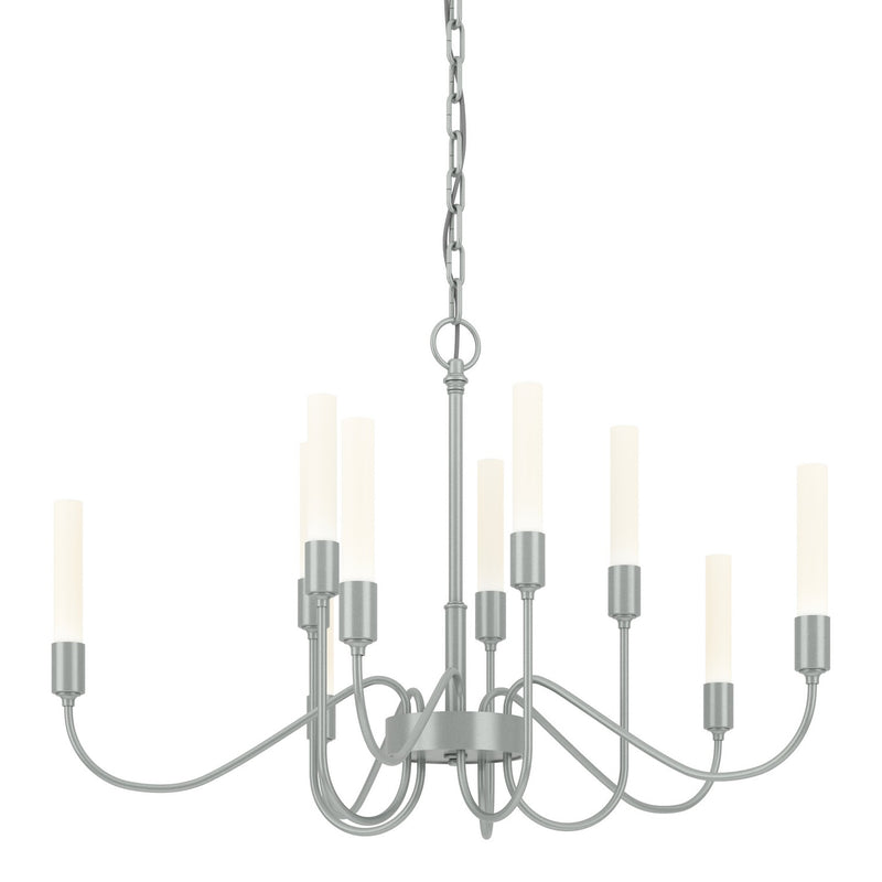 Hubbardton Forge 106030-SKT-82 Ten Light Chandelier, Vintage Platinum