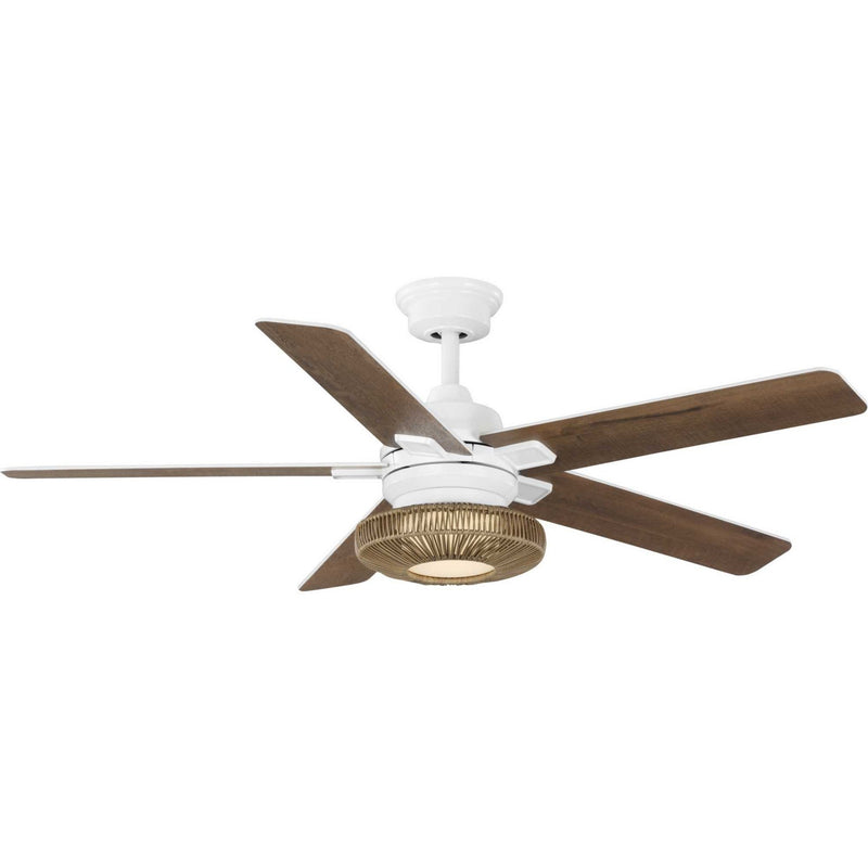 Progress Lighting P250101-028-30 52" Ceiling Fan, Satin White