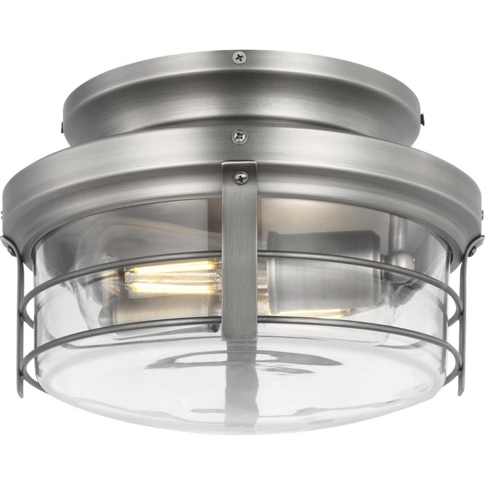 Progress Lighting P260004-081-WB Two Light Fan Light Kit, Antique Nickel